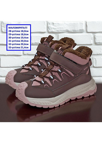 Зимові черевики на овчині для дівчинки, дутики на липучках, зимові хайтопи для дівчинки Tom.M (367049734)