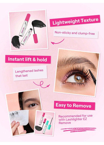 Тушь для ресниц Lashlighter Up & Out Mascara, Black, 8 мл Sheglam (364894657)