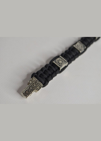 Браслет с вышиванкой коловратом отпечатком лапы и цветом перуна из мельхиора ручное литье + брелок в подарок No Brand (341738966)