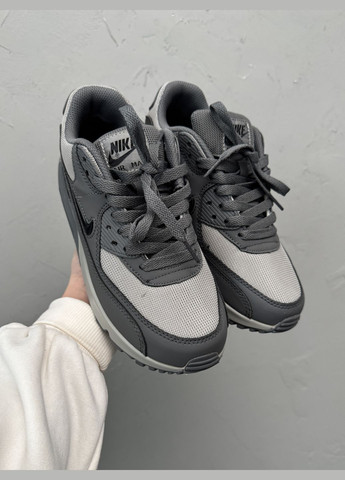 Темно-сірі Осінні кросівки чоловічі nike air max 90 dark grey | найк аір макс 90 темно-сірі No Brand