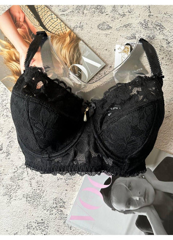Чорний мереживний бюстгальтер чорний Lanny Mode