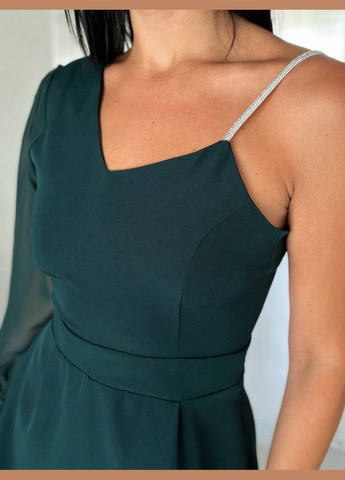 Изумрудное деловое, праздничный, коктейльное, вечернее женское платье No Brand