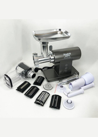 Мясорубка MG-271 Premium Line, Электрическая мясорубка с насадками, Электромясорубка для шинковки Magio (364663844)