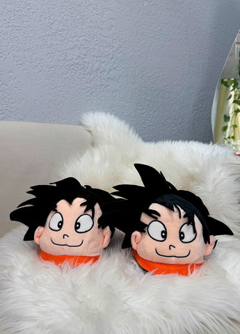 Капці кігурумі домашні для підлітків та дорослих Сон Гоку помаранчевий плюшеві Lalapka (362490072)