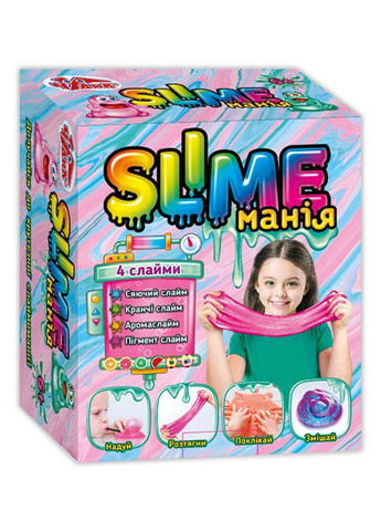 Набір для слаймів Slime манія (дівчатка) 6+ (4823076147242) Ranok Creative (279581392)