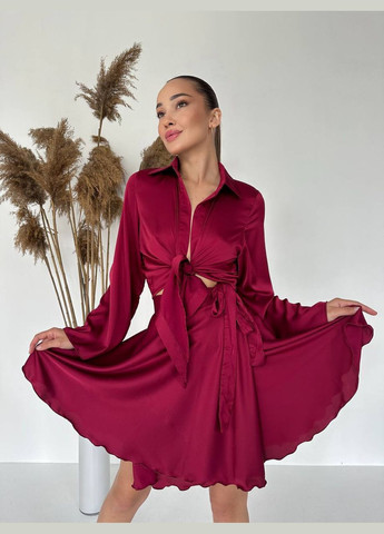 Шелковый костюм блуза и юбка на запах MonCher (331289479)