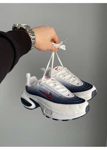 Білі Осінні кросівки чоловічі nike air max portal usa white midnight-navy bright-crimson | найк аір макс портал сша білі No Brand