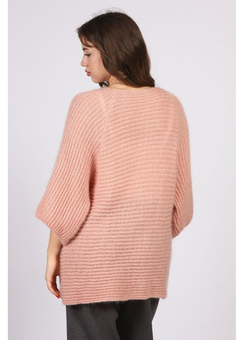 Жакет кардиган жіночий 96731 велика в`язка пудровий Актуаль (364831989)