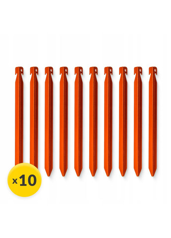 Набор колышков для палатки алюминиевые 18 см, V-образные 10 шт (P-5905973406895) Mountain Goat (351904591)