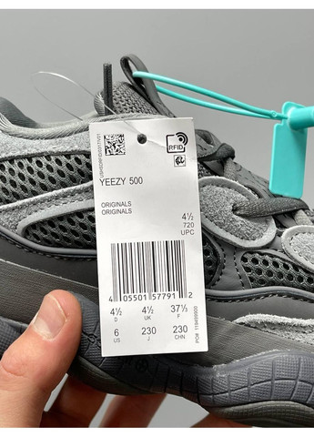 КРОССОВКИ ЖЕНСКИЕ ADIDAS YEEZY BOOST 500 GRANIT АДИДАС ИЗИ БУСТ No Brand серые демисезоны (368855773)