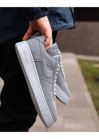 КРОСІВКИ ЖІНОЧІ NIKE AIR FORCE DARK SILVER НАЙК АІР ФОРС 1 ПРЕМІУМ No Brand сірі демісезони (369389196)