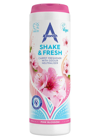 Освежитель для ковров Shake & Fresh Pink Blossom 400 г Astonish (279233381)
