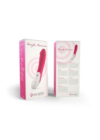 Вібратор Terrific Truman Pink – двомоторний, анатомічна форма, потужна вібрація Mystim (371389132)