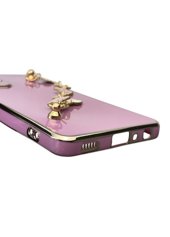 Чехол для телефона Galaxy A52s (SM-A528F) женский с ремешком с украшениями и золотой окантовкой на самсунг а52с черничный gs1 Samsung (366386076)