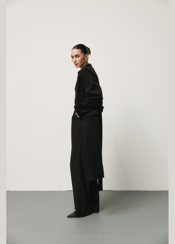 Черное демисезонное Женское пальто серое длинное ZF inspire