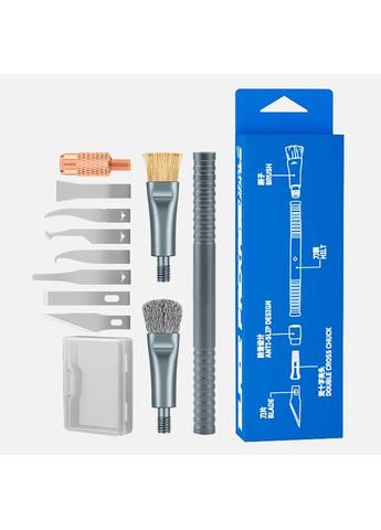 Щетка двухсторонняя TE-157 / с цангой и набором насадок / для ремонта плат TELIJIA (370872735)