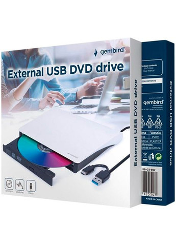 Внешний DVD-привод DVD-USB-03-BW Gembird (339082807)