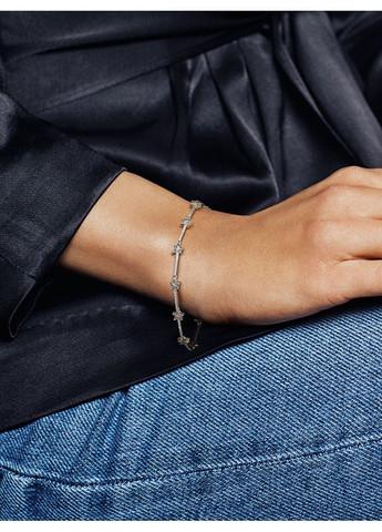 Серебряный браслет Пандора "Светящиеся звезды" 598498C01 Kabluchka (355347619)