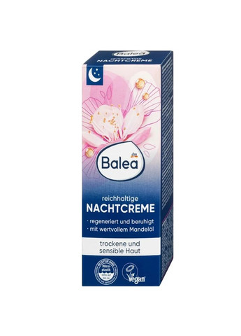 Balea Питательный ночной крем для лица с миндальным маслом, 50 мл — Крем, Германия (363052686)