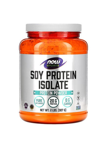 Протеїн Soy Protein Isolate, 907 грам, Без смаку Now (293338560)
