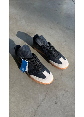 Черные демисезонные кроссовки мужские adidas pharrell williams x samba humanrace адидас No Brand