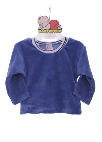 Блакитний демісезонний костюм з довгим рукавом для хлопчика велюровий ведмедик блакитний 74 см (37227) BABYKROHA