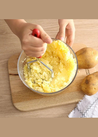 Товкачка картоплем'ялка для картоплі із пластиковою ручкою 22.5 см Kitchen Master (302507471)
