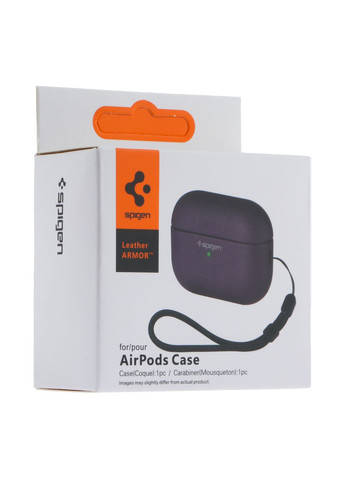 Футляр TPU Leather Armor для Airpods 3 Purple Spigen Apple AirPods 3,Apple 3 2021 (370440337)
