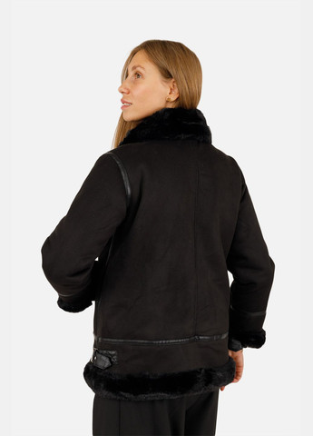 Черная зимняя женская куртка косуха цвет черный cb-00256291 No Brand