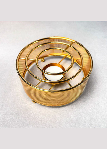 Стеклянный чайник на подставке-подогреве 1л Золото Сетка No Brand (314874442)