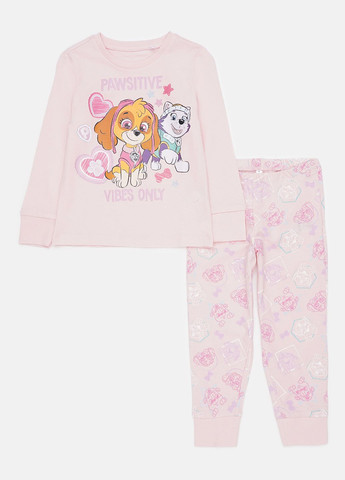Розовая всесезон пижама (лонгслив, штаны) C&A