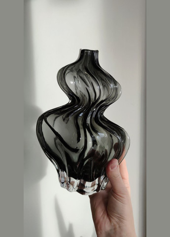 Ваза скляна Modern 3.5*18*25см, прозорий сірий No Brand (324447032)