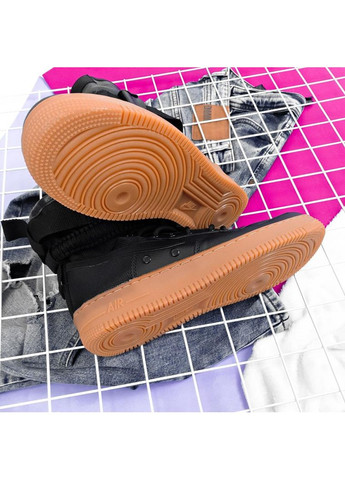 Чорні Осінні кросівки чоловічі nike special fled air force 1 black beige найк No Brand