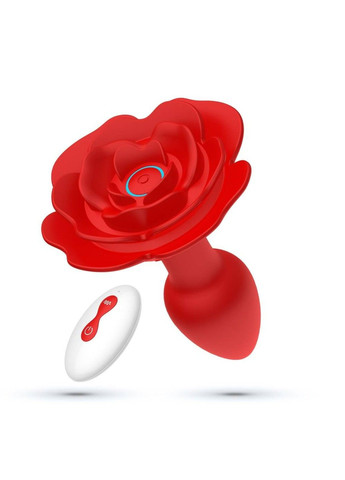 Анальная пробка роза с вибрацией и ротацией Giulietta Rotating с дистанционным пультом Crushious (292012198)
