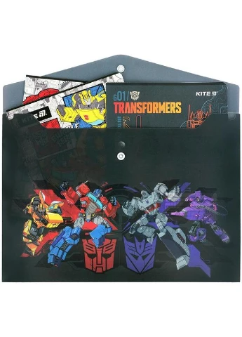 Папка-конверт А4 на кнопці "Transformers" Kite (396321559)