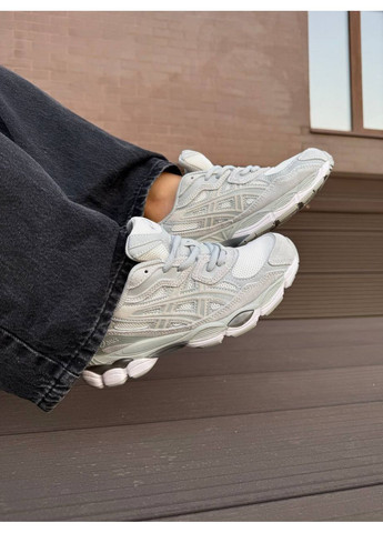 Серые демисезонные кроссовки мужские asics gel-nyc grey white асикс гель нюк No Brand