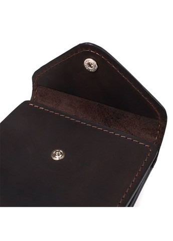 Чоловічий шкіряний гаманець з монетницею та потайною кишенею коричневий (sku_16810) No Brand (328218547)