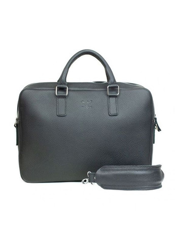 Сумка чоловіча шкіряна через плече Briefcase 2.0 Чорний флотар The Wings (302008301)