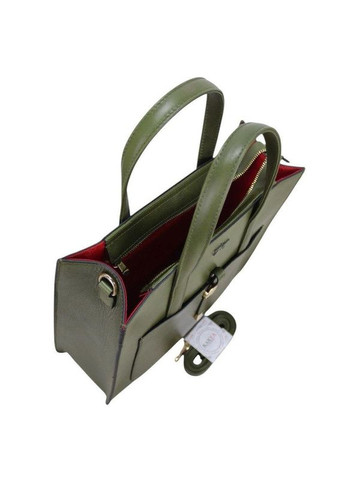 Сумка жіноча шкіряна оливкова 2593-617 Karya (367983538)