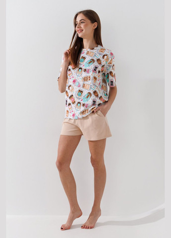 Комбинированная всесезон пижама женская 950158 разноцветный shop (2000990913555) Bono