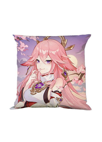 Подушка Яє Міко Геншин імпакт Genshin Impact двостороння см (p0776) No Brand (327007786)