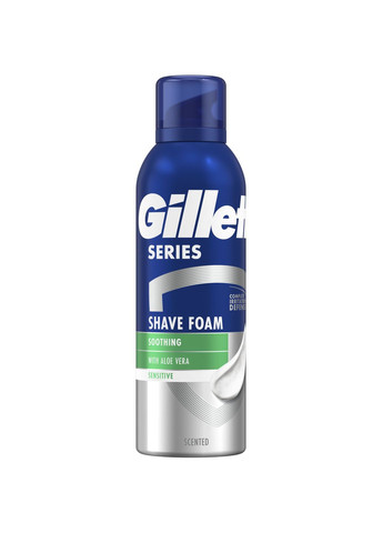 Піна для гоління Series для чутливої шкіри, з алое вера, 200 мл Gillette 8001090870926 (343413887)