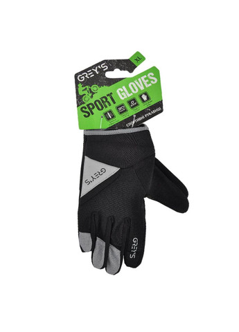 Велоперчатки зимние Grey's GR18414 с пальцами и гелевыми вставками черные размер XL Greys (360406679)