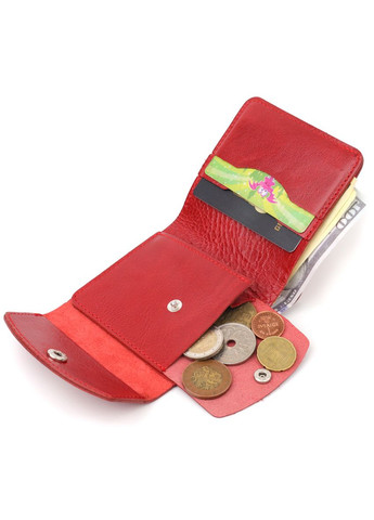 Женское небольшое кожаное портмоне 16618 Красный Shvigel (331906390)