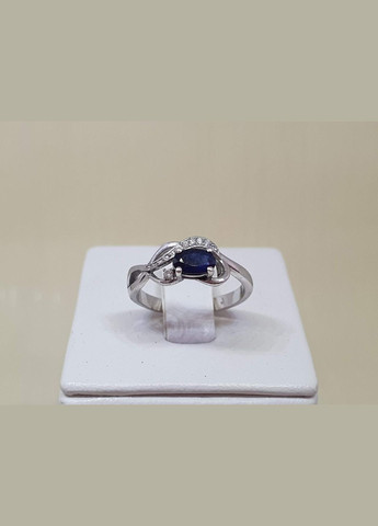 Серебряное кольцо Подвеска с фианитами и сапфиром. Артикул 1841/9Р-SPH AGNI (327416538)