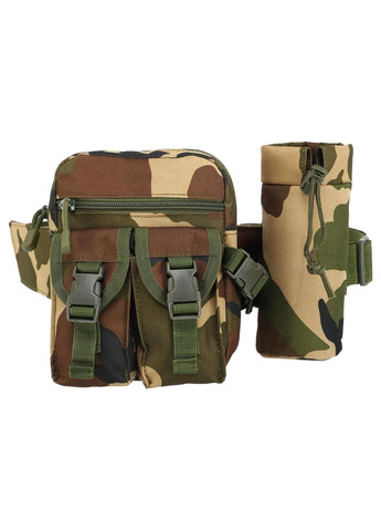 Сумка тактическая на пояс (нейлон, оксфорд 900D, р-р 19х16х9см, Камуфляж Woodland) (ZK-5512_Камуфляж Woodland) SP-Sport (361436812)