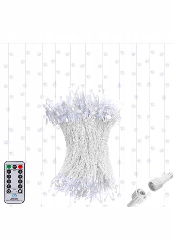 Гирлянда бахрома уличная 3 x 3 м 306 LED Pilot CL4000 Cold White Springos (322062868)