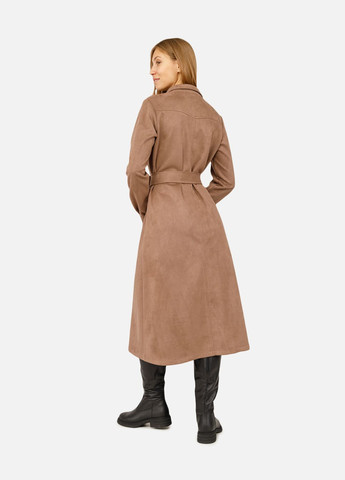 Кофейное женское платье клеш цвет капучино cb-00261426 Yuki