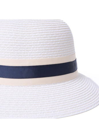 Капелюх із середніми полями жіночий зі стрічкою папір білий ХЕДЛІ LuckyLOOK 733-749 (329412434)