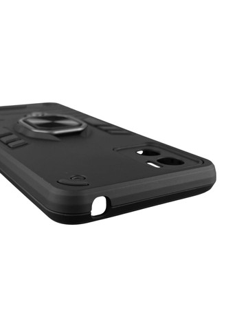 Чехол для телефона E22i бронированный с магнитным кольцом-держателем на моторола е22и чёрный Motorola (366230312)